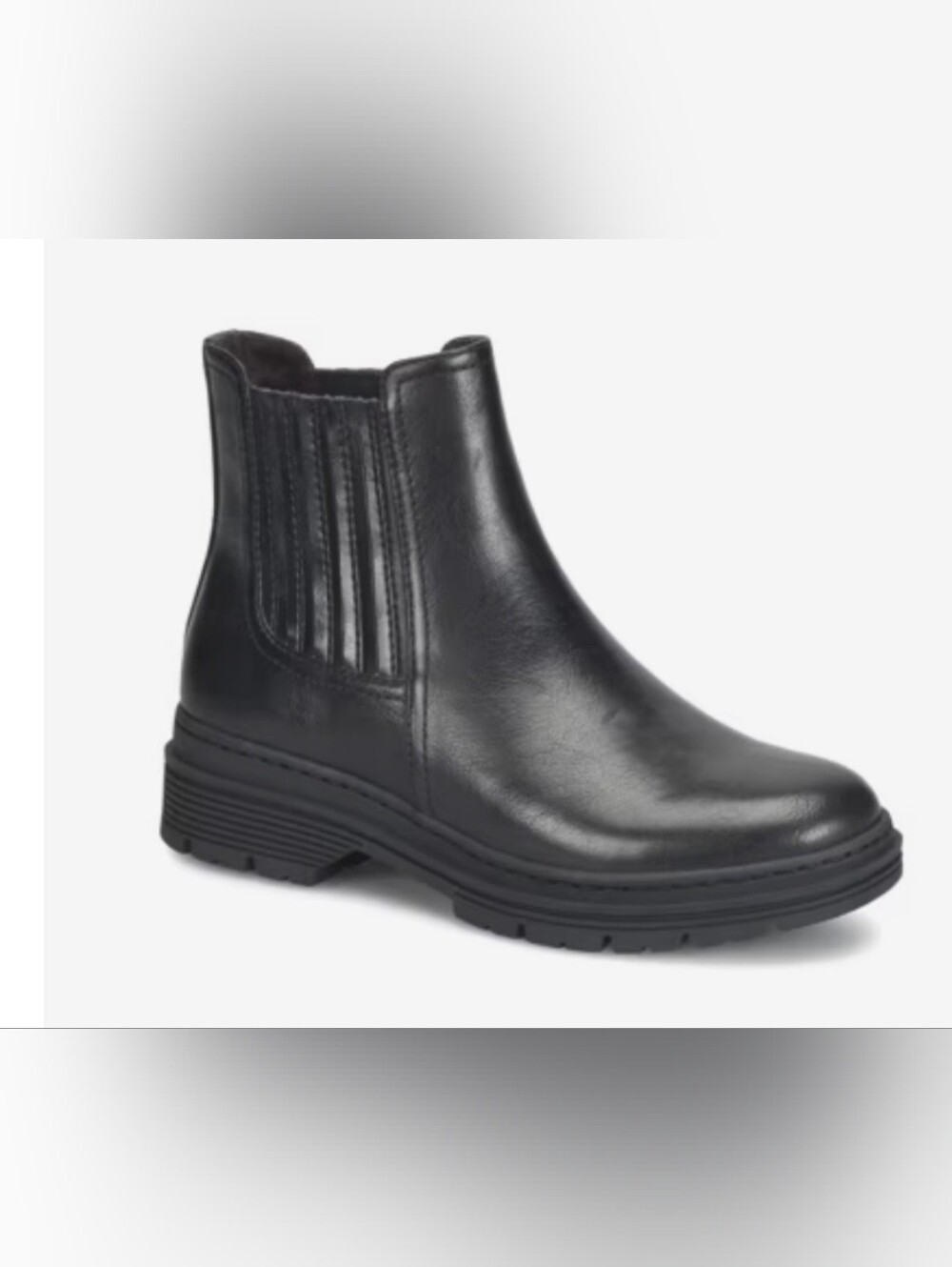 b.o.c. Black Matte Leather Linn Ankle Boots New In Box Size 9 M NIB